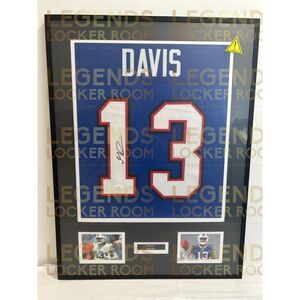 Framed Gabe Davis Autographed Jersey (With Certificate of Authenticity)